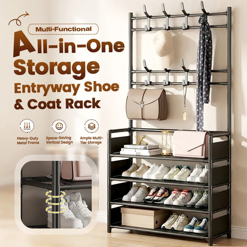 🧥 Entryway Shoe & Coat Rack – Multi-functional, sturdy & space-saving ✨